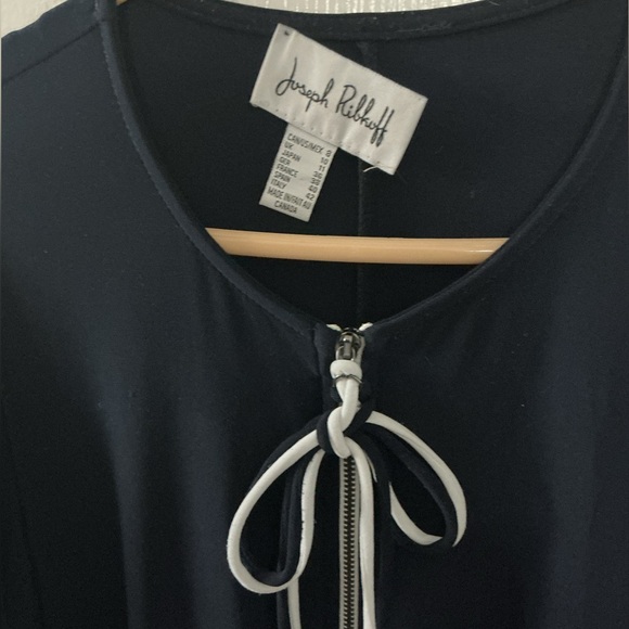 Joseph Ribkoff Navy Cold-Shoulder Dress - Picture 4 of 7